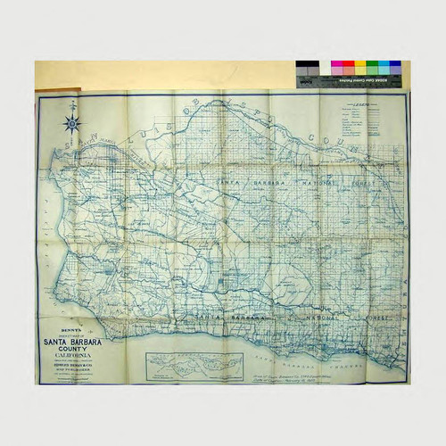 Denny's Pocket Map of Santa Barbara County California : Compiled from latest official and private data / Edward Denny & Co. Map Publishers 1132 Shotwell St. San Francisco