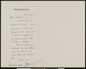 John Quill, letter, 1931-06-17, to Hamlin Garland