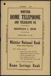 Whittier Home Telephone Directory, No. 35