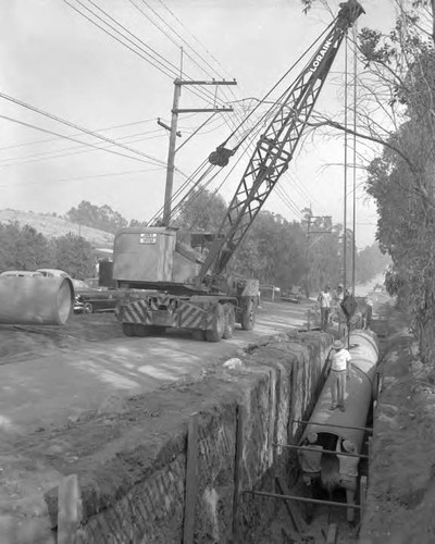 Pipeline construction during 1955
