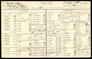 WPA household census for 151 EAST 111TH PLACE, Los Angeles County