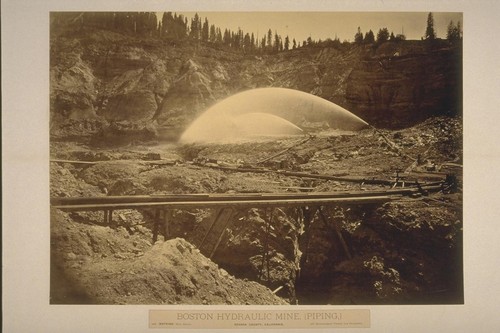 Boston Hydraulic Mine (Piping), Nevada County, California
