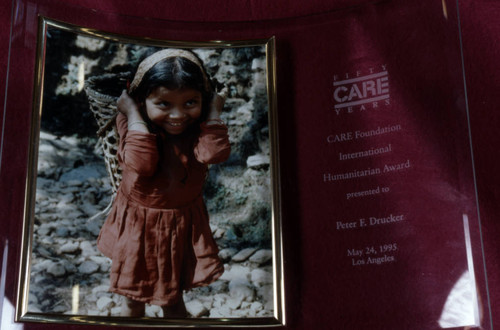 CARE (Cooperative for American Relief Everywhere) award