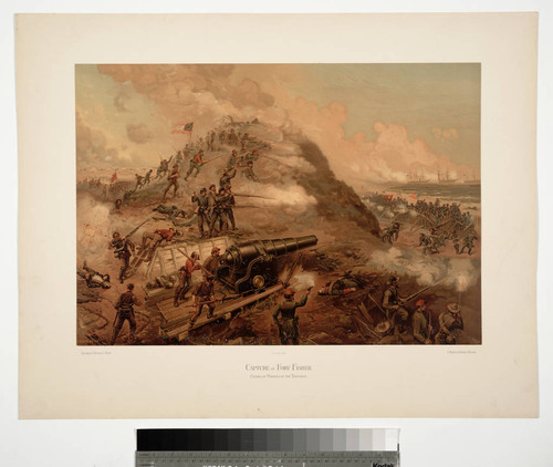 Capture of Fort Fisher, charge of marines on the traverse