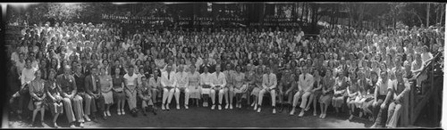 Group portrait of the attendees of the 1929 Mount Hermon Inter-denominational Young People's Conference