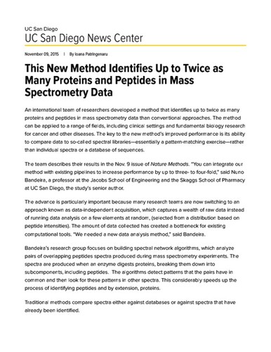 This New Method Identifies Up to Twice as Many Proteins and Peptides in Mass Spectrometry Data