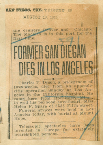 Former San Diegan dies in Los Angeles