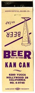 Kan Can matchbook cover