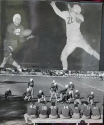 Analy High School Tigers football 1947--Analy vs Napa night game at Napa and Analy's starting lineup on the home field for Analy vs Santa Rosa