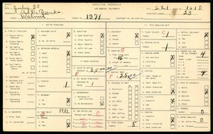 WPA household census for 1371 WALNUT ST, Los Angeles