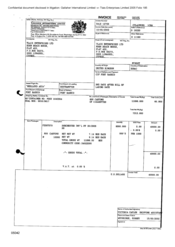 Invoices of 800 cartons of cigarettes