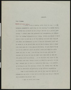 Hamlin Garland, letter, to William Milligan Sloane