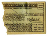 San Pedro Transportation Co. dual commutation ticket