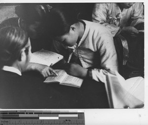 Studying at the Korean mission at Fushun, China, 1938