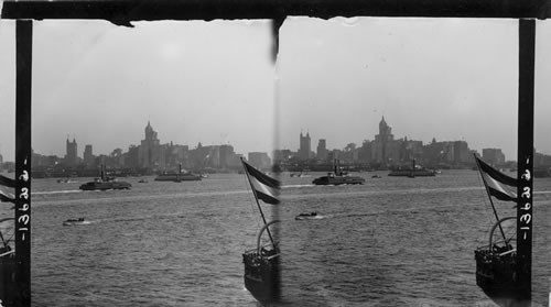 New York. Looking across the River from Hoboken, , N.J