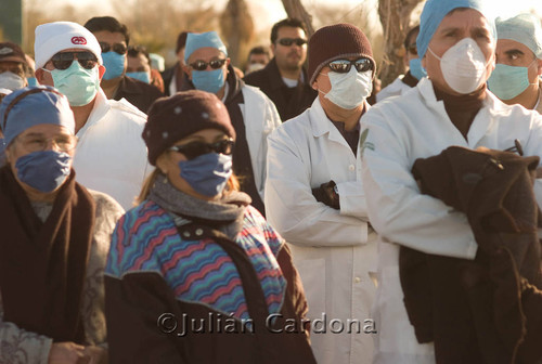 Medical demonstration, Juárez, 2008