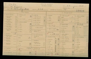 WPA household census for 216 N BEAUDRY AVE, Los Angeles