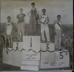 Analy High School track team 1949--North Coast Championship meet in Berkeley, California