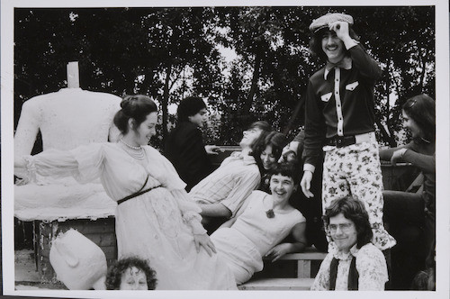 Unidentified students in costume