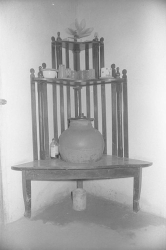 Vase standing in a corner, San Basilio de Palenque, 1976