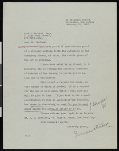 Julian Street, letter, 1925-02-10, to Hamlin Garland