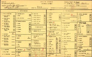 WPA household census for 939 WEST 66TH STREET, Los Angeles County