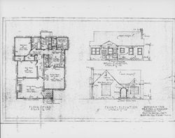 Architectural drawings for a residence on Carrillo Street, Santa Rosa, California prepared for Mr. and Mrs. J. Schalich by Charles P. Casey in July 1934