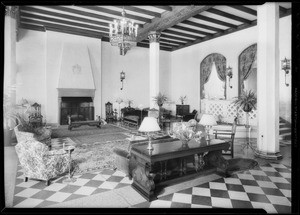 Lobby, Normandie Hotel, Southern California, 1932