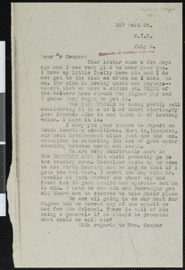 Hamlin Garland, letter, 1916-07-03, to Clayton Sedgwick Cooper