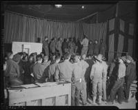 African American soldiers entertain at Camp Ord, Monterey Bay Peninsula (Calif.)