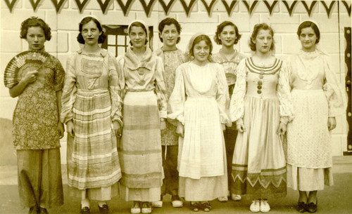 [Group of female students from Portola Junior High School]