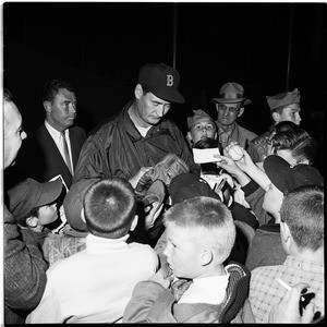 Ted Williams at the sportsman show, 1961
