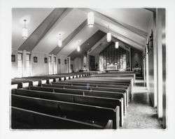 Interior of St. Sebastian's Catholic Church, Sebastopol, California, 1957