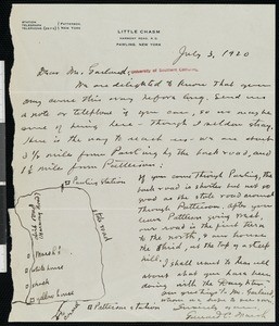 Edward Clark Marsh, letter, 1920-07-03, to Hamlin Garland