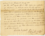 Affidavit Confirming that Isaac Holloway was Manumitted by Peter Benedum, 1817 April 25