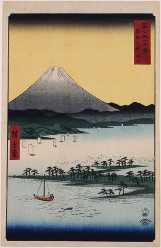 The pine forest of Mio in Suruga Province, number 24 from Thirty-six Views of Mt. Fuji