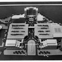 Scale model of building planned by the California Farm Federation