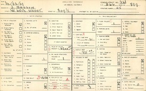 WPA household census for 809 1/2 WEST 64TH STREET, Los Angeles County
