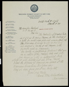Grace Robie Cochanthaler, letter, 1924-03-19, to Hamlin Garland