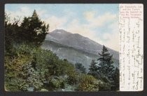 Mt. Tamalpais, Cal and the Tavern near the Summit on the Mt. Tamalpais Scenic Railway, with writing on it