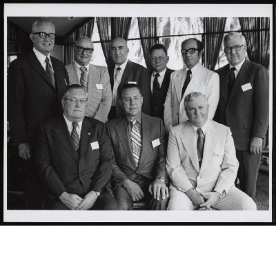 Group photograph of C.L. Dellums with members of the Management Relations' meeting in San Francisco, California