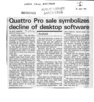 Quattro Pro sale symbolizes decline of desktop software