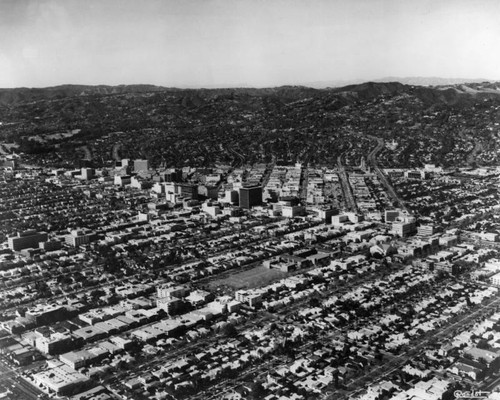 Aerial view of Beverly Hills