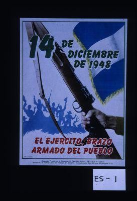 14 de diciembre de 1948. El ejercito, brazo armado del pueblo. Segundo Premio en el Concurso de Carteles