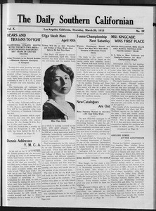 The Daily Southern Californian, Vol. 10, No. 22, March 20, 1913