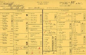 WPA household census for 1019 W 58TH, Los Angeles