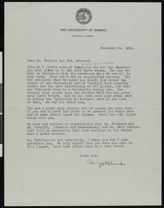 Gregg M. Sinclair, letter, 1932-12-14, to Hamlin & Zulme Garland