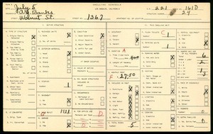 WPA household census for 1367 WALNUT ST, Los Angeles