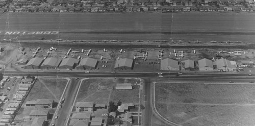 Airport in Compton, aerial