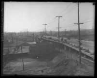 Construction on nearly completed Ninth Street Bridge-viaduct, circa 1925